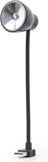 kenable USB Laptop Keyboard LED Night Light Flexible Neck On Off Switch Black 5V view 2