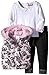 Little Lass Baby Girls' 3 Piece Puffy Vest Set Glittered