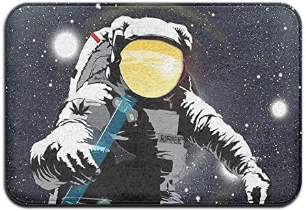 Astronaut Comfortable Eye-catching Pattern Rectangular Doormat Safety For Floor Scatter Cushions 23.6" X 15.7"