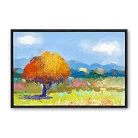 Framed Canvas Wall Art Color Abstract Canvas Prints Home Artwork Decoration for Living Room,Bedroom - 16x24 inches