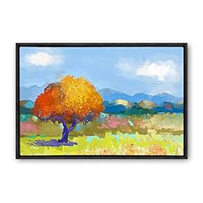 signwin Framed Canvas Wall Art Color Abstract Canvas...