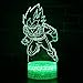 DGLighting Cartoon Shape 3D Optical Illusion Smart 7 Colors LED Night Light Table Lamp with USB Power Cable, for Dragon Ball Fans Gift (Vegeta)