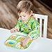 Bumkins Divided Plate, Melamine Tray Plate, Toddler, Kids, BPA Free, Stackable, Dishwasher Safe – Dinosaur