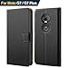 HOOMIL Wallet Case for Moto G7, for Moto G7 Plus, [Classic Business Series] Flip Leather Cover- Black