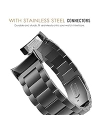 MoKo correa de reloj de acero inoxidable para reloj inteligente Samsung Gear FIT2, Negro