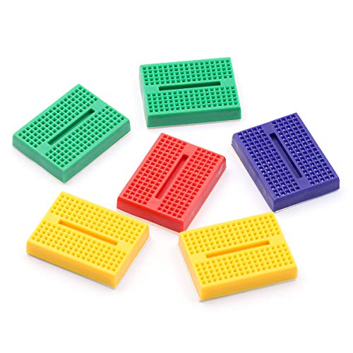 DaFuRui 12Pcs 170 tie-Points Small Mini Solderless Breadboard kit Compatible for Arduino