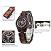 BEWELL Sytlish Bracelet Female Wrist Watch Light Black and Red Small Dial Round Quartz Wood Watches for Ladies