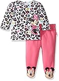 Disney Baby Girls' Minnie Mouse Fleece Jacket and Pant Set, Pink, 6-9 Months
