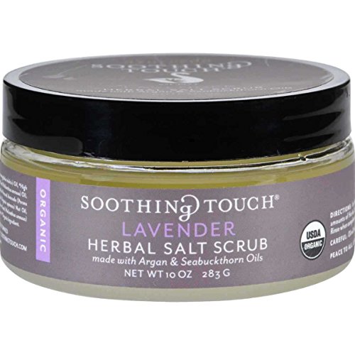 Soothing Touch Scrub Organic Salt Herbal, Lavender, 10 Ounce
