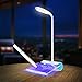 Desk Lamp,Walkas Lamp with Message Board Rechargeable LED Reading Lamp Touch Sensor-Blue