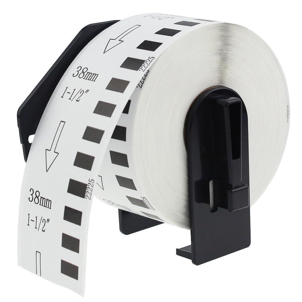 Compatible DK-22225 38mm x 30.48m White Thermal Standard Address Labels Compatible with Brother QL-500 550 570 700 710W 720NW 800 810W 820NWB 1050 1100 1110NWB Printers