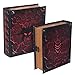 Grimoire Deck Box, Hellbent | Large Wooden Spellbook Style Fabric Lined Deck or Cube Box for MTG, Yugioh, and Other TCG | 1000+ Card Capacity