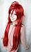 KiyaCos Cosplay Wig Crimson Grell Sutcliff Long Dark Red Women Men Anime Show Party Halloween Synthetic Hair Wigs