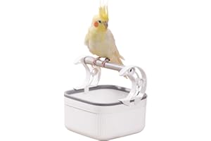 SQUSIMEI Bird Desktop Training Stand, Portable Bird Perch Parrot Game Stand, Suitable for Parakeets, Parrots, Budgies, Finches, Lovebirds and Other Small and Medium-Sized Birds Training Rest Stands
