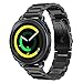 Acestar for Gear Sport Bands, 20mm Stainless Steel Band + Milanese Loop Mesh Stainless Steel Metal Business Replacement Bracelet Strap Compatible Samsung Gear Sport Smart Watch (2 Black.)