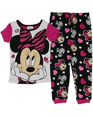 Minnie Mouse Toddler Girls 2 Pc Tight Fit Cotton Pajamas