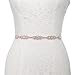 AW Crystal Wedding Belt Bridal Sash - Wedding Dress Belt for Bride with Ivory Satin Sash