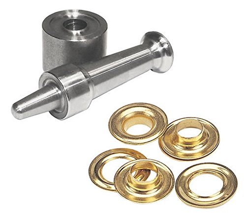 Click Here to See More Images C.S. Osborne & Co. Hobbiest Grommet Setting Kit : Midget Grommet Setting Die-Size 00 (235-00) & 72 QTY-BRASS Grommets & Washers-Size 00 (G1-00)