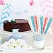 Extra Large Rock Candy Sticks: 36 White Crystal Rock Candy Sticks - Original - Individually Wrapped for Party Favors, Candy Buffet, Showers, Receptions, Old Fashioned Espeez Bulk Candy on a Stick