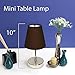 Simple Designs LT2013-BWN Sand Nickel Mini Basic Table Lamp with Fabric Shade, Brown