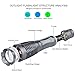 Outlite E6 High Powered Tactical Flashlight with 2pcs Rechargeable 18650 Battery and DC Charger, Ultra Bright LED Handheld Flashlight, 5 Light Modes Lantern Torch - Adjustable Focus Taclight