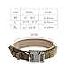 Pettom Tactical Dog Adjustable Collar Military Training Molle Nylon Dog Collar Leash With Handle Steel Buckle 1.5'' (L, Brown)