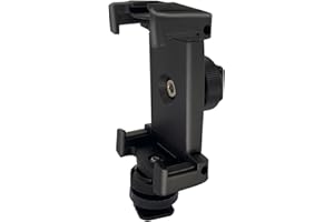 Suptig Adjustable Power Bank Holder with 2 Cold Shoe Mount for Camera Rig, Phone Mount.