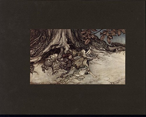 Mythical Creatures Prancing Merrily Joyous Occasion 1906 old vintage color print