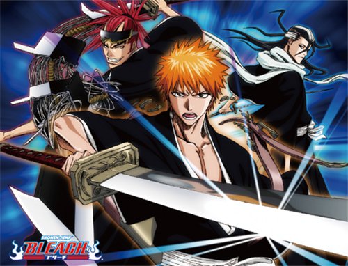 Bleach Anime Ichigo, Byakuya, and Renji Sublimation Throw Blanket