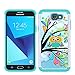 Galaxy J7 V Case, Galaxy J7 2017 / J7 Sky Pro / J7 Perx / J7Prime/Galaxy Halo Case, MicroP Hybrid Dual Layer Silicone Plastic Armor Defender Case for Samsung Galaxy J7V 2017 (Armor Green Owl)