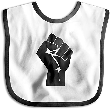 Moco Fist Black Lives Matter Unisex Baby Toddler Supplies Bibs Black