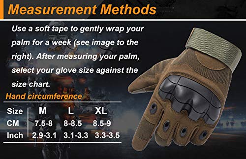 Qeedy Airsoft Paintball Gloves Men Tactical Gloves for Hiking Cycling Motorcycle Hunting Shooting Climbing Outdoor Camping Sports (Black, M)