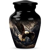 Black Eagle Fly Urns for Human Ashes Adult Male - Small Keepsake Urn for Human Ashes Adult Women - Funeral Mini Cremation Urns for Mom and Dad 3Inch