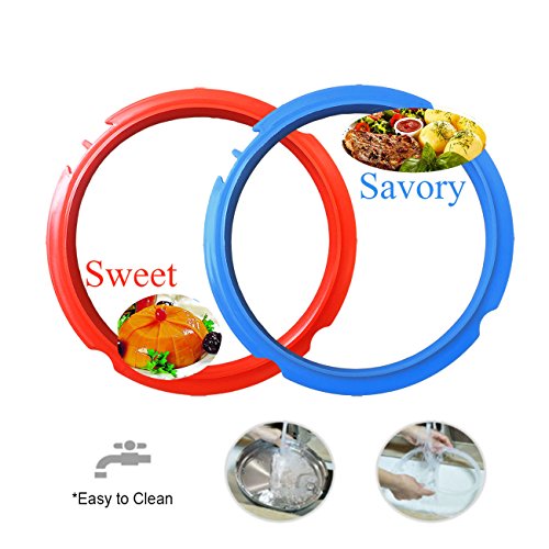 Nice-Components Silicone Sealing Ring for IP Models 3 Quart, Free Silicone Oven Mitts for Pressure Cooker Accessories,Sweet and Savory,Common Clear Edition Ring Fit IP Models - Thumbnail 2