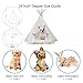 little dove Pet Teepee Dog(Puppy) & Cat Bed - Portable Pet Tents & Houses for Dog(Puppy) & Cat Lace Style 24 Inch with Thick Cushion