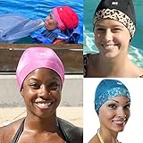 MY SWIM CAP: Better Than Traditional Swimming Caps at Keeping Hair Dry; Different Sizes for All Hair Types/Lengths; Stays On in All Conditions