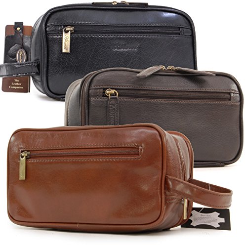 Borsa Toiletry/Wash Bag/Cosmetici beauty case da uomo in pelle “Chelsea