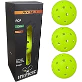 HTPICK Pickleball Balls | Crack-Resistant | 40 Holes Outdoor & Indoor Pickle Balls | High Bounce, Perfectly Balanced Pickle B