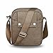 Harwish Men's Multifunctional Canvas Messenger Handbag Outdoor Sports Over Shoulder Crossbody Side Bag (Coffee)