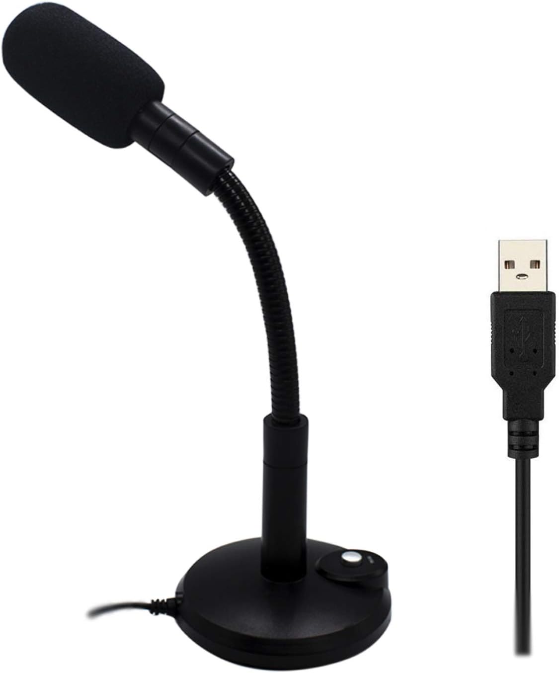 BOENFU USB Microphone, Plug & Play USB Computer Microphone for PC/Laptop/Desktop/Notebook Home Studio USB Condenser Mic Computer Recording for Youtube Podcasting Gaming, etc (Windows/Mac)