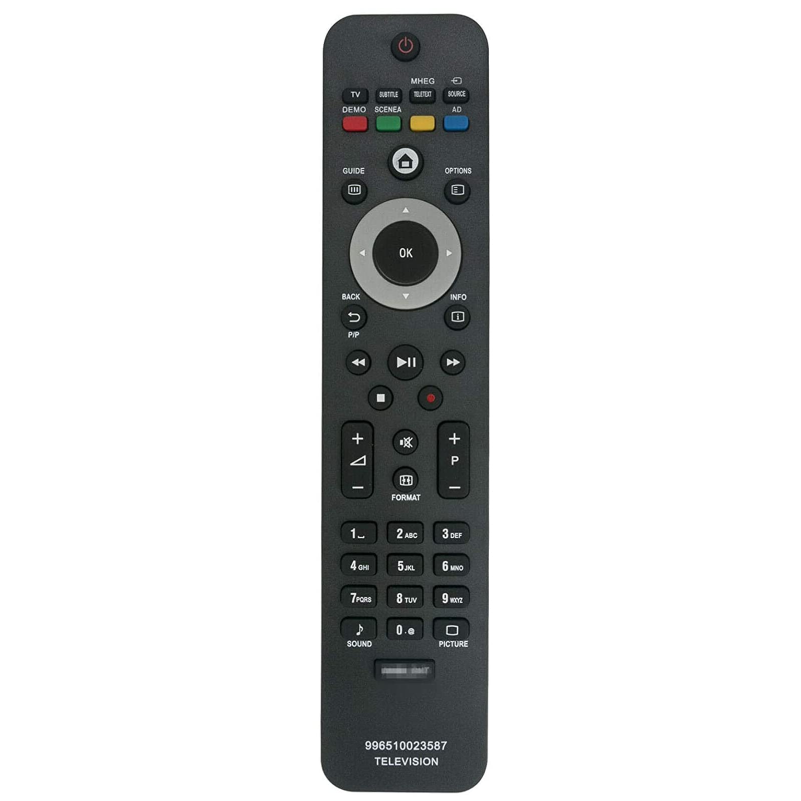VINABTY 996510023587 Replacement Remote Control Compatible with Philips TV 42PFL7404H/60 47PFL7404H/12 52PFL7404H/60 37PFL8404H/60 40PFL8664H/12 22PFL5604H/12 42PFL5604H/12 32PFL8404H/60