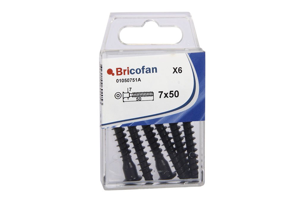 CoFan 01050751 to Join Screws – 6 Pack (7 x 50 mm Black