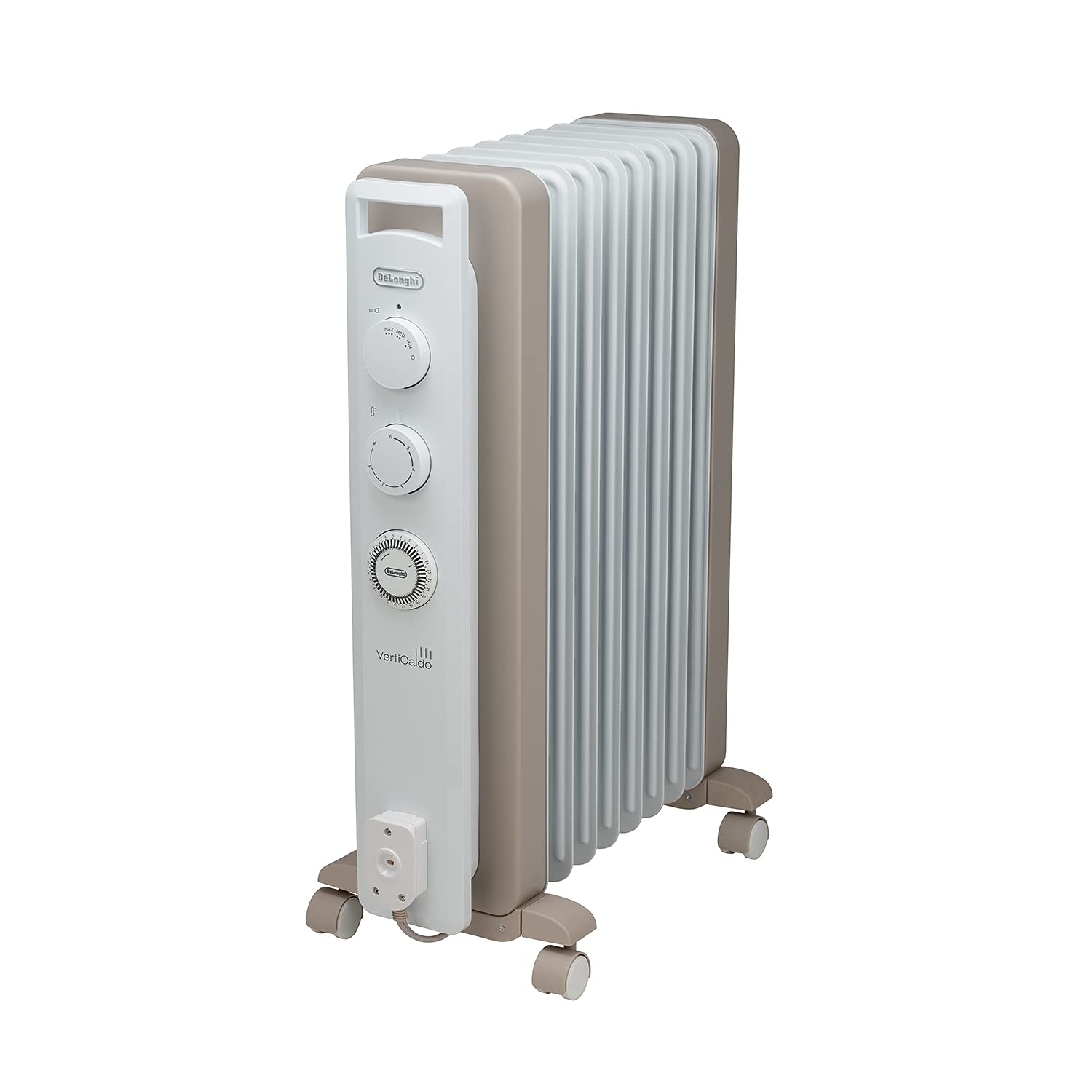 De'Longhi (デロンギ) オイルヒーター ヴェルティカルド RHJ21F0812-WH 電気ヒーター ゼロ風暖房 静音 乾燥しにくい 表面温度約80℃ 燃料補充不要 安全プラグ [8-10畳] [カモミールホワイト] デロンギファミリー登録で5年保証商品画像