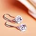 ML S925 Sterling Silver 10mm Naked Drill Crystal Earrings For Women (Earrings White color)