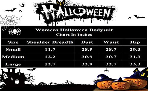 RAISEVERN Tuta da Notte Bianca con Stampa di Stelle Bianche Costume da Costume di Halloween Tuta per Donna Catsuit Manica Lunga Night Club Party