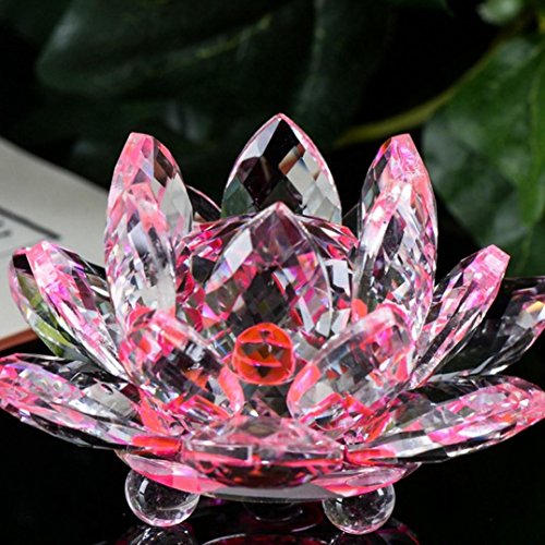Hot Sale!!1PC Lotus Crystal Glass Collection Lotus Figure Paperweight (D) - Thumbnail 3