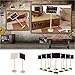 Chalkboard Set 10 Rectangle Mini Blackboard with Stand Wedding Party Table Numbers Place Card Favor Tag Plant Marker Decorative Sign Labeling Food Dishes Birthday Party