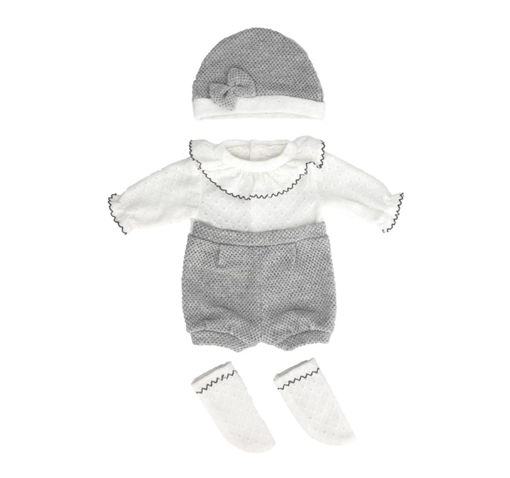 NIXNUT Doll Clothes Dress Lace T-Shirt Top Shorts Suit with Hat Socks for American Girl Doll 18-inch