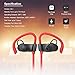 G-CORD (TM) Wireless Bluetooth Hands-Free Secure Fit Sports Headphones (Black & Red)