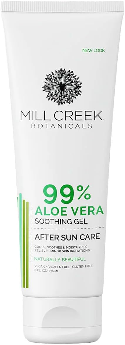 Mill Creek Aloe Vera Gel 8 Ounce Skin Moisturizer